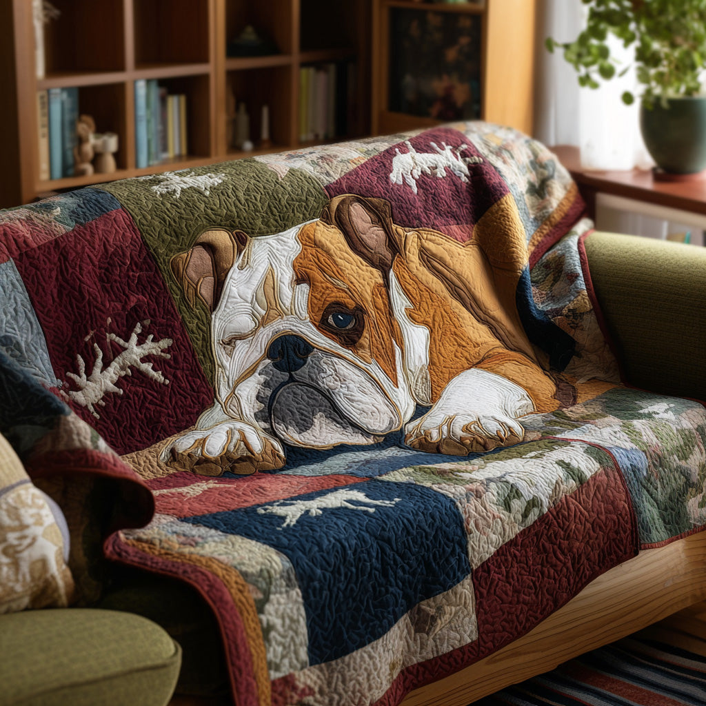 Wrinkled Charm Bulldog Quilted Blanket - Baby (30" x 40") - Pack 1