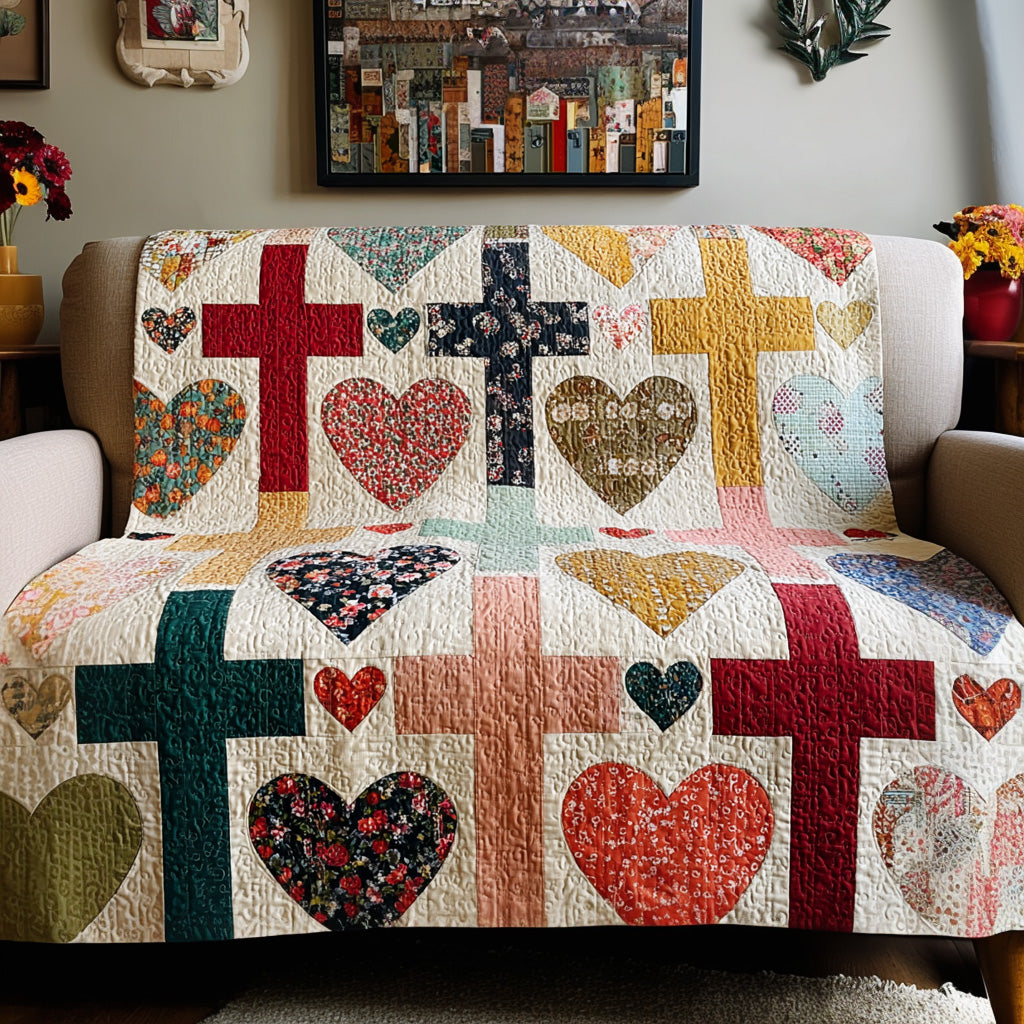 Yes He Loves Me Quilted Blanket - Baby (30" x 40") - Pack 1