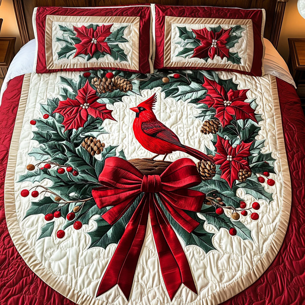 Yuletide Journey 3-Piece Quilted Bedding Set - Single (59" x 70")