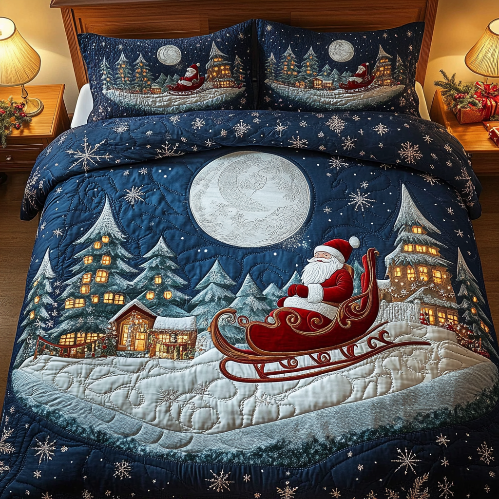 Yuletide Joy 3-Piece Quilted Bedding Set - Single (59" x 70")