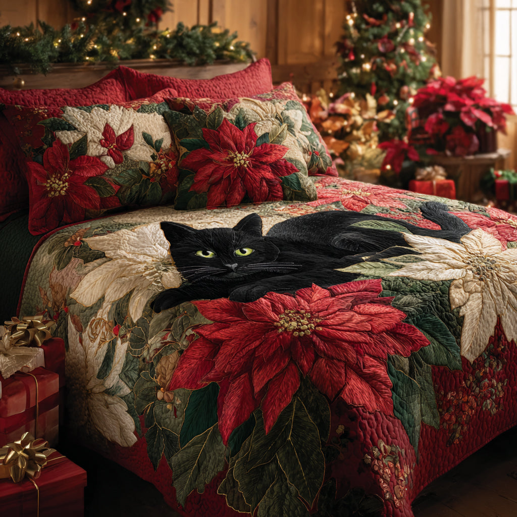 Yuletide Whispers 3-Piece Quilted Bedding Set - Single (59" x 70")