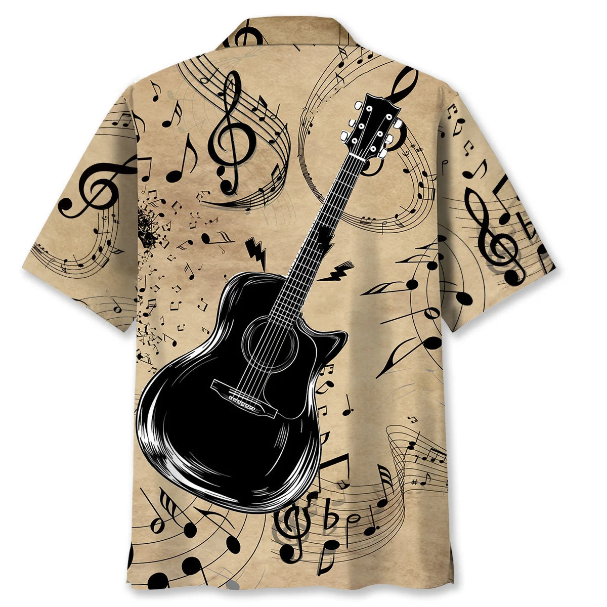 Acoustic Guitar Vintage Hawaiian Shirt - XL - hawaiian shirt