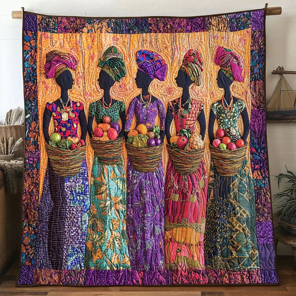African Women Plenty Quilt Blanket