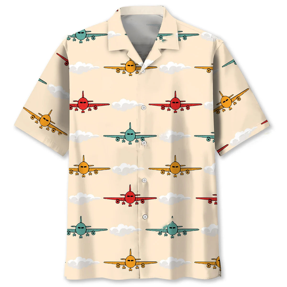Airplane Color Hawaiian Shirt - XL - hawaiian shirt