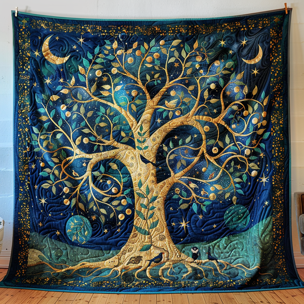 Tree of Life Quilted Blanket - Throw (55" x 60")