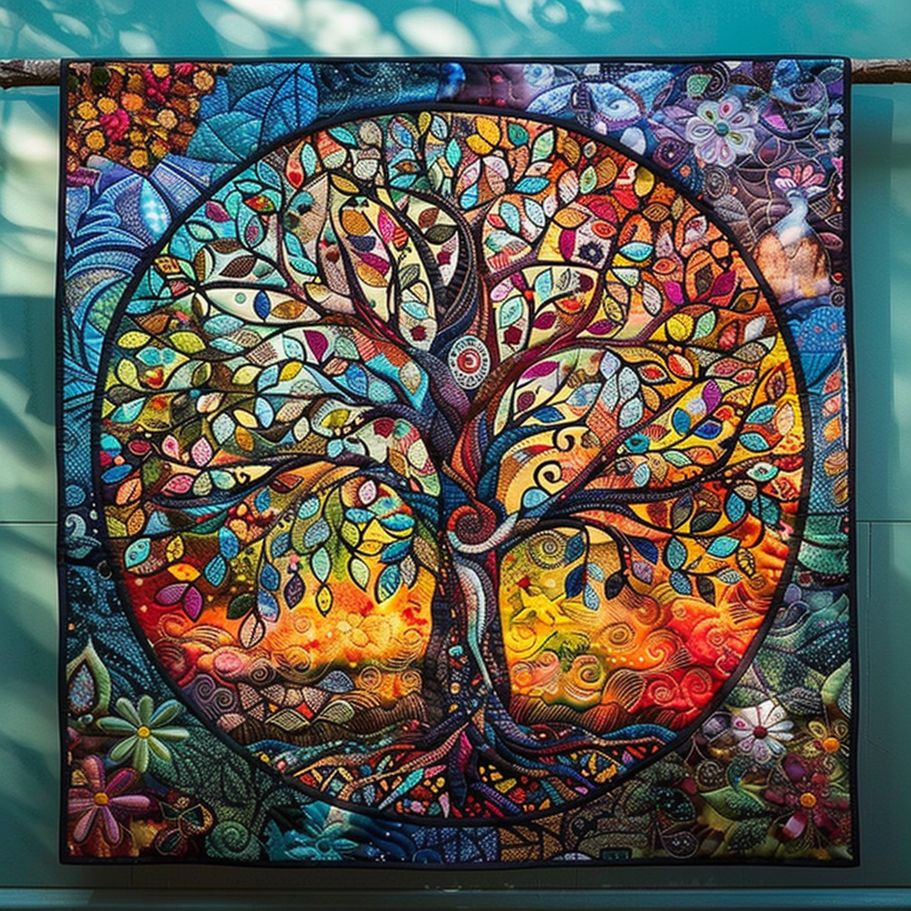 Autumn Arbor Quilted Blanket - Throw (55" x 60")