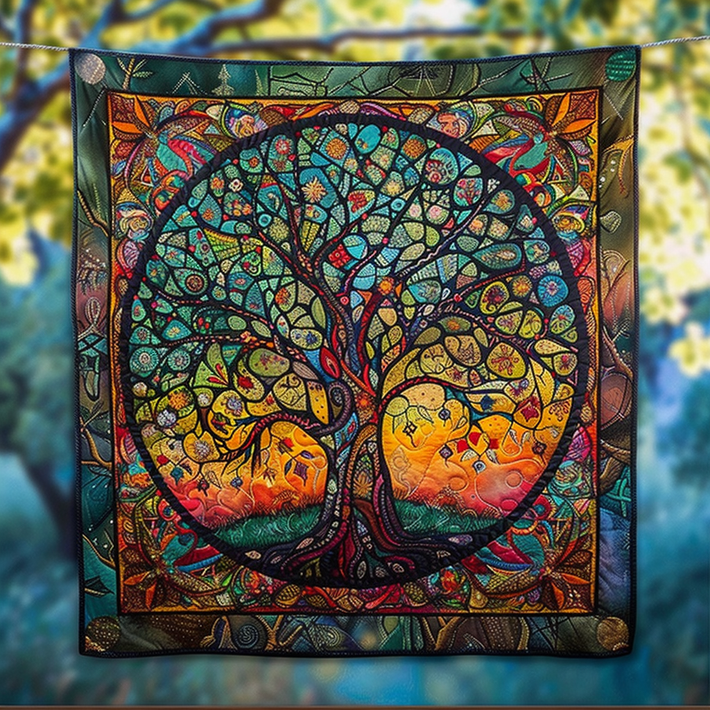 Verdant Vista Quilted Blanket - Throw (55" x 60")
