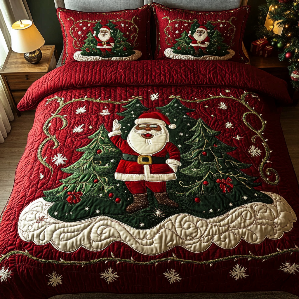Santa Workshop Wonder V2 3-Piece Quilted Bedding Set - Single (59" x 70")