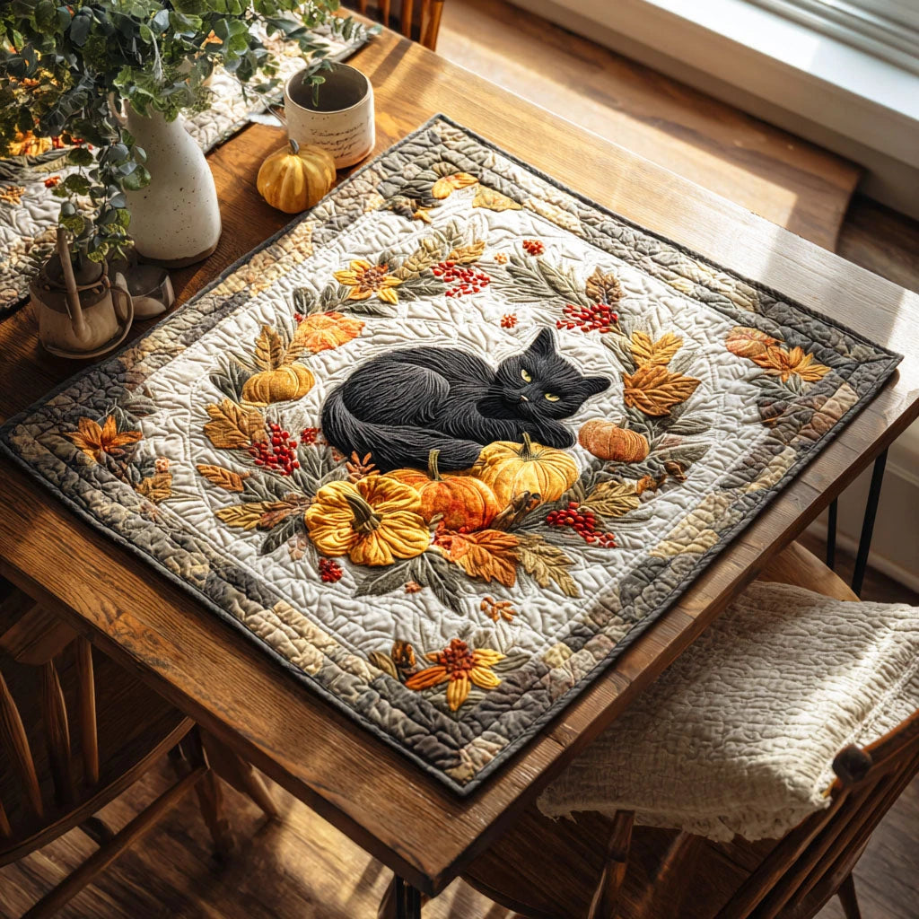 Amber Gaze Quilted Table Topper