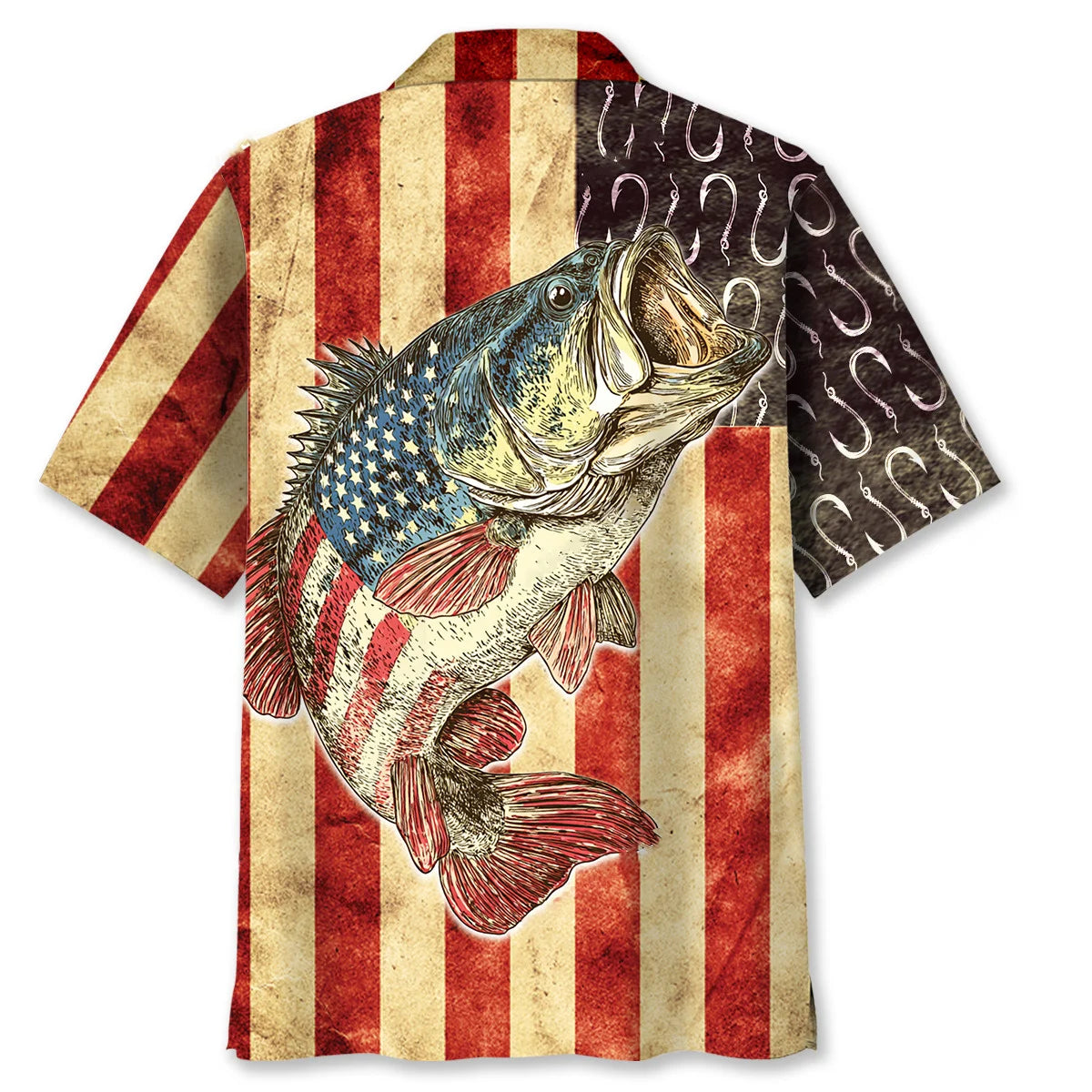 America Fishing Bass Fish Hawaiian Shirt