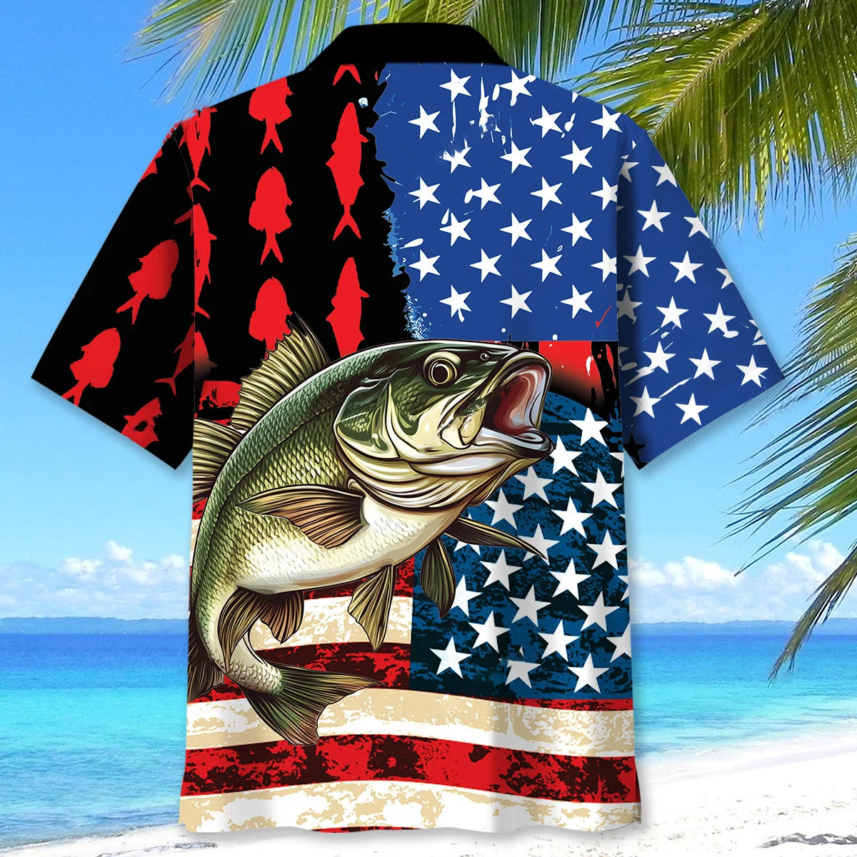 America Flag Fishing Hawaiian Shirt