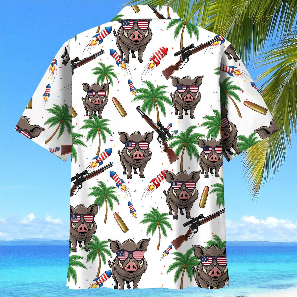 America Hog Hunting Hawaiian Shirt