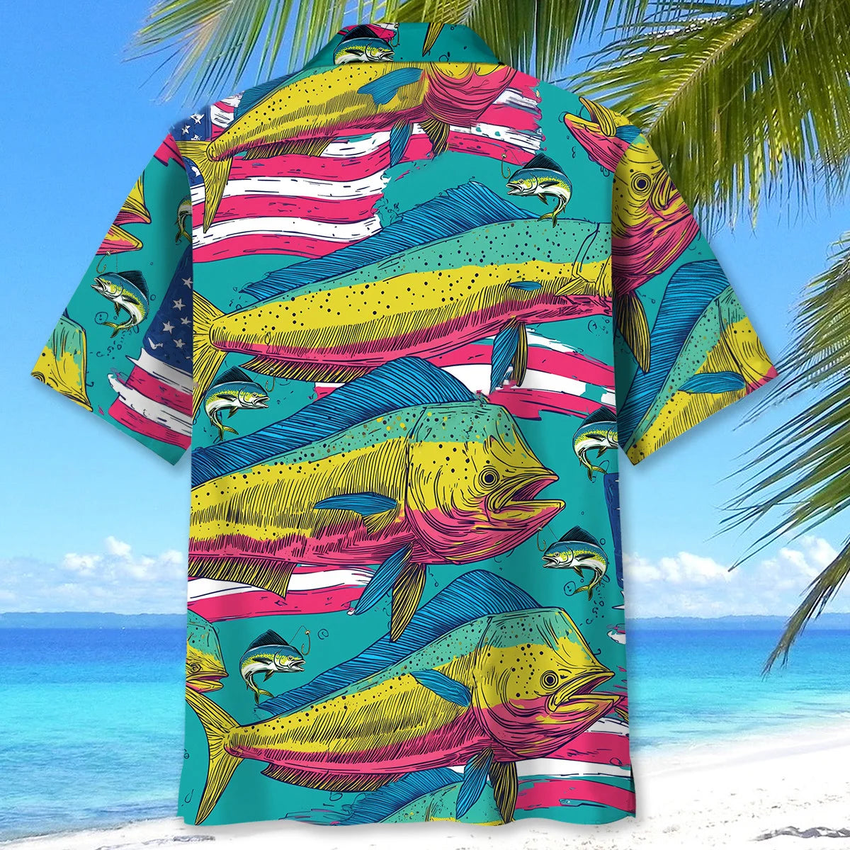 America Mahi Mahi Fish Hawaiian Shirt