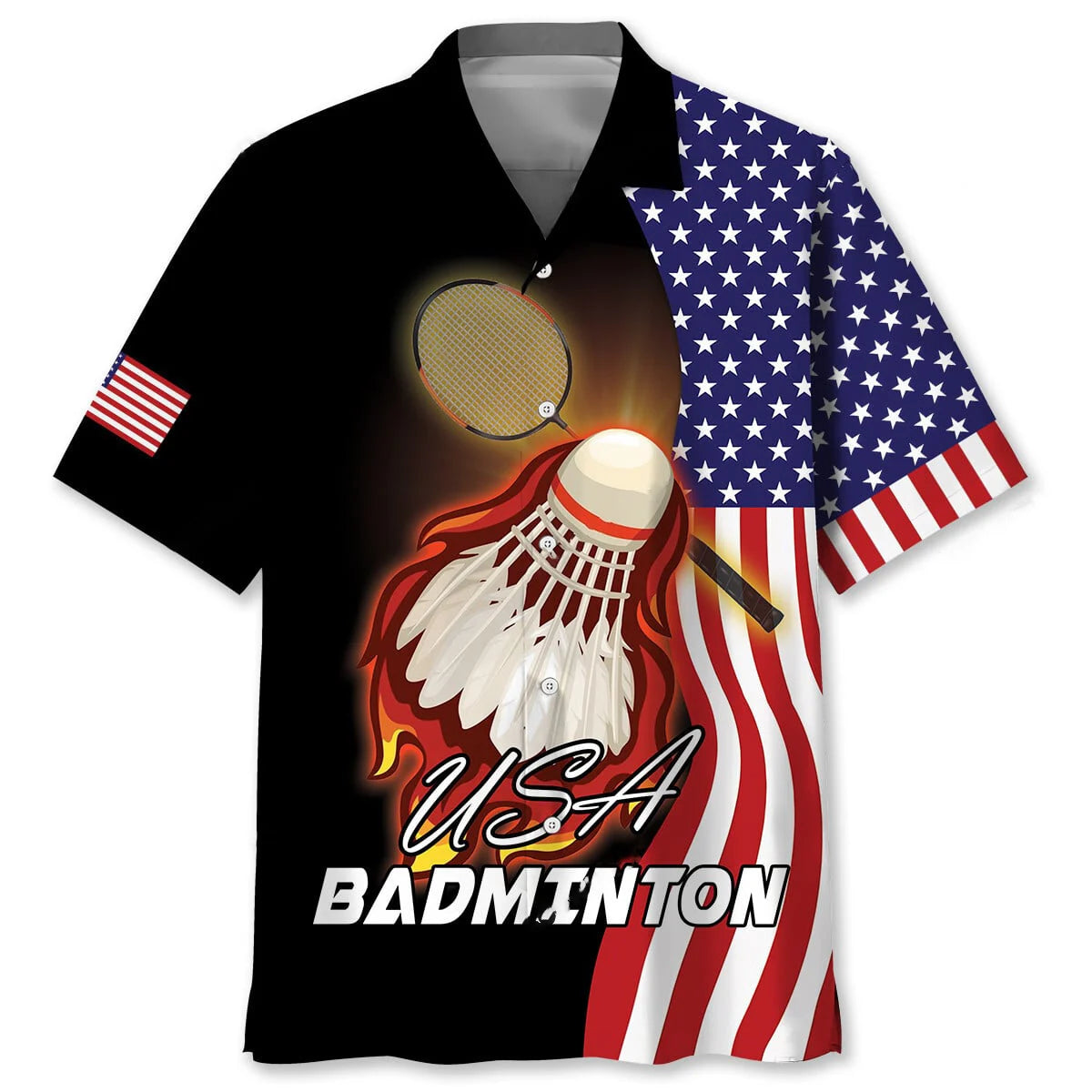 American Badminton Hawaiian Shirt - XL - hawaiian shirt