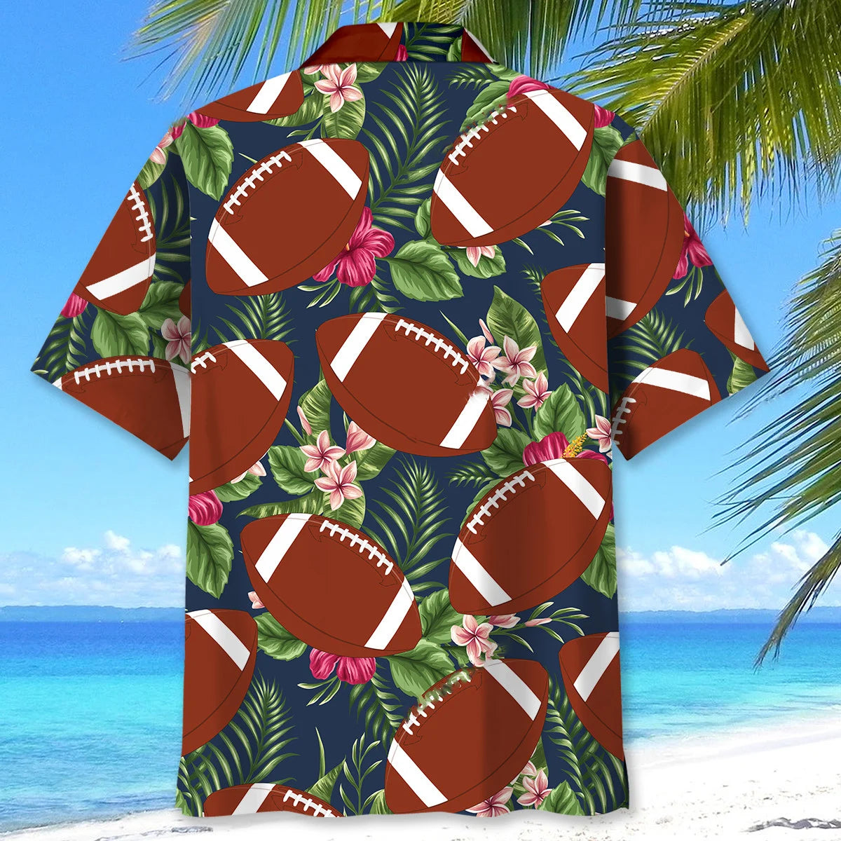 American Football Hawaiian Shirt - XL - hawaiian shirt