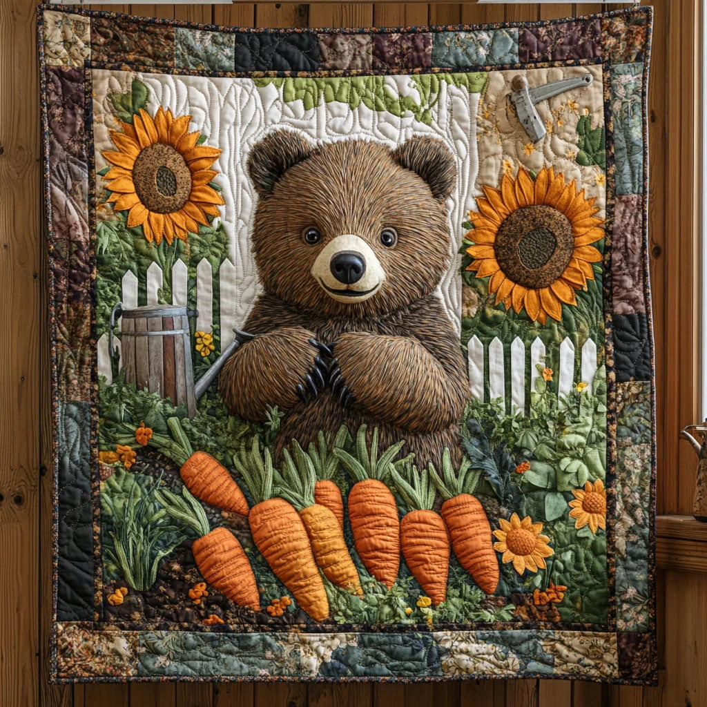 Among Carrot Garden Quilt Blanket