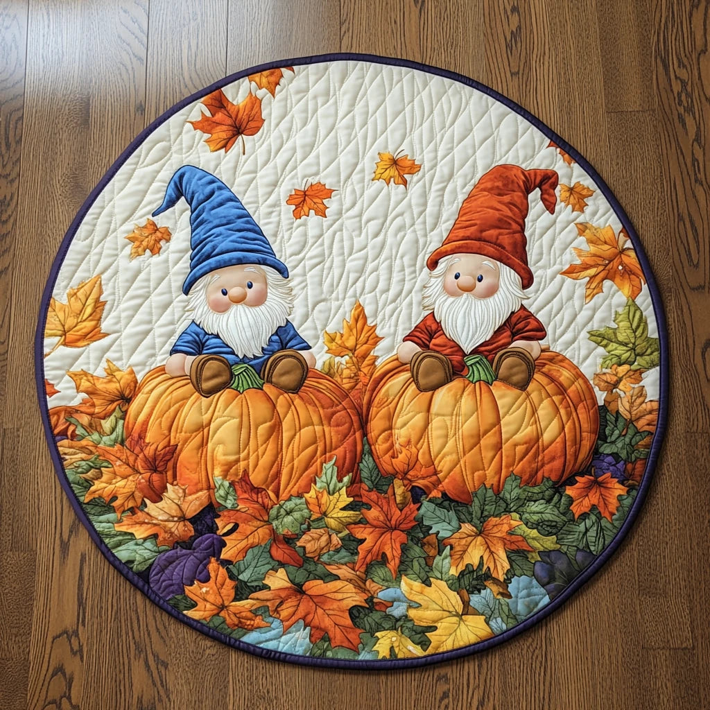 Autumn Treasures Quilted Round Mat