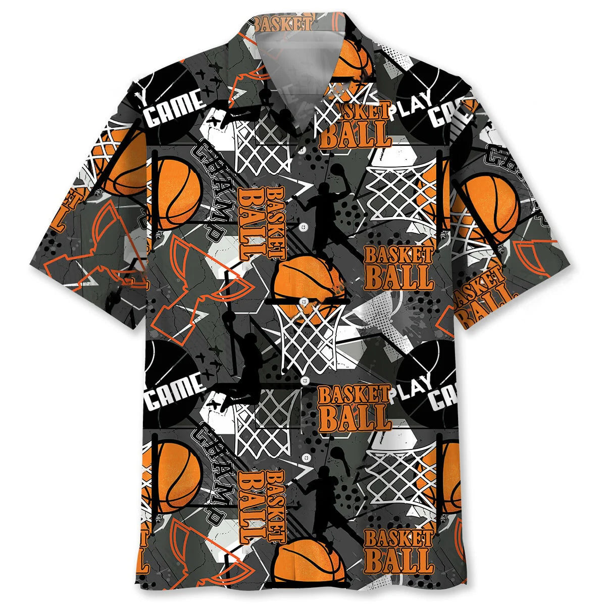 Basketball Black Hawaiian Shirt