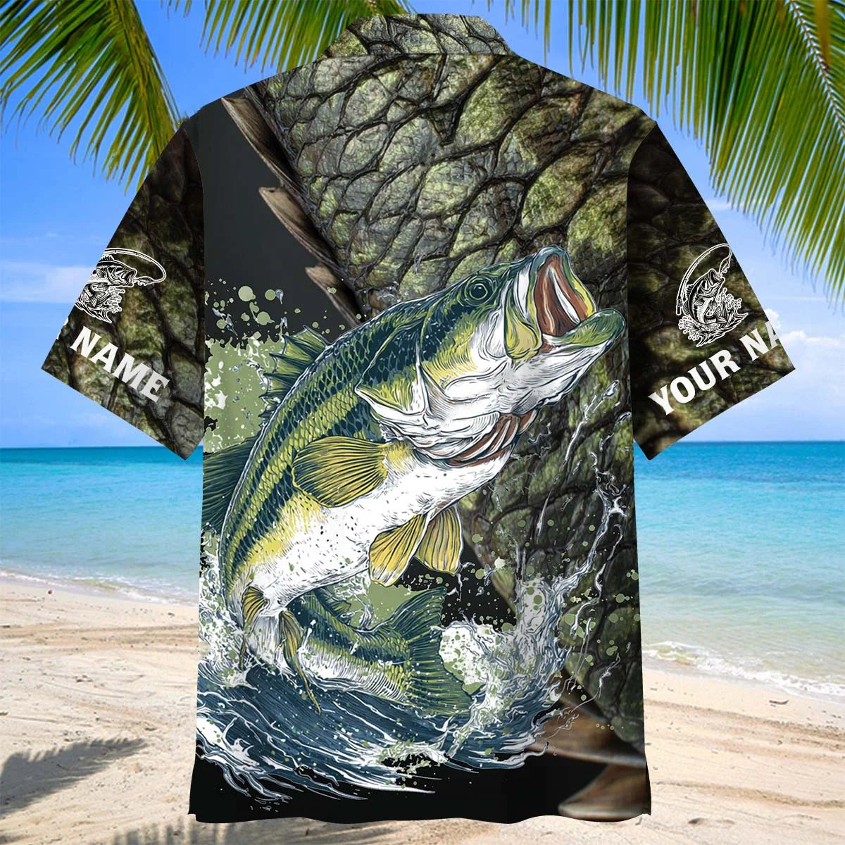 Bass Fishing Team Jerseys Graphic Art Hawaiian Shirt