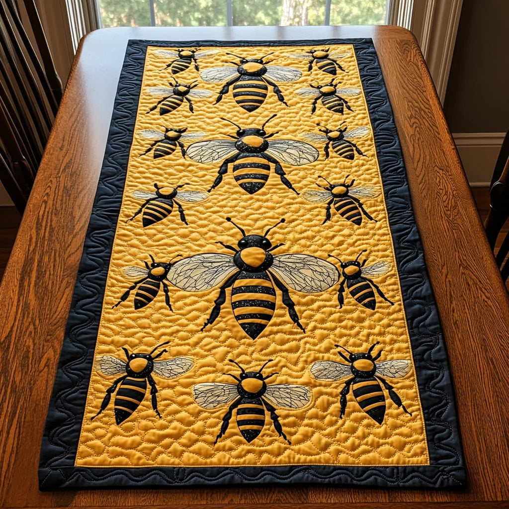 Bee Knees Garden Quilted Table Runner