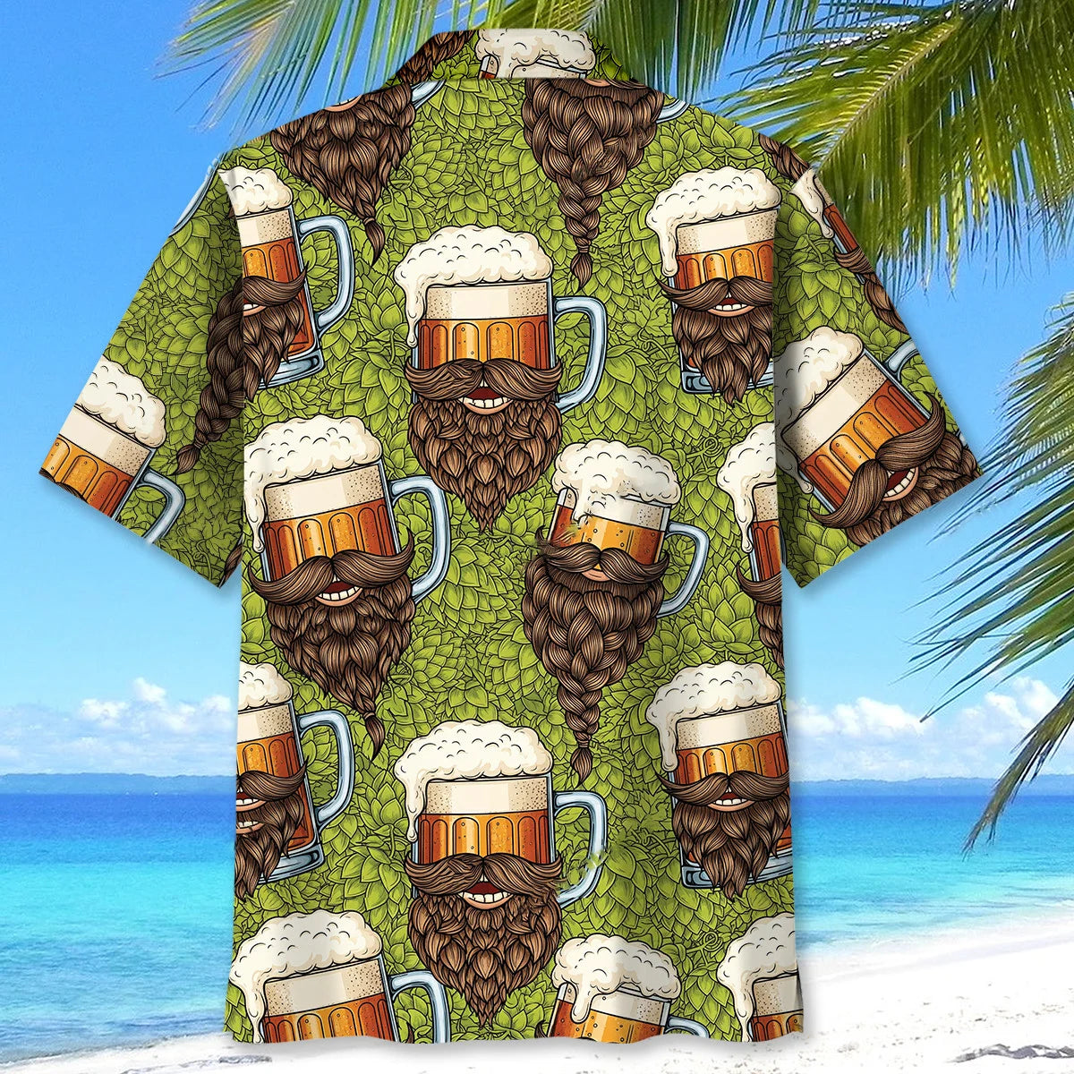 Beer Cup Has Beard Hawaiian Shirt