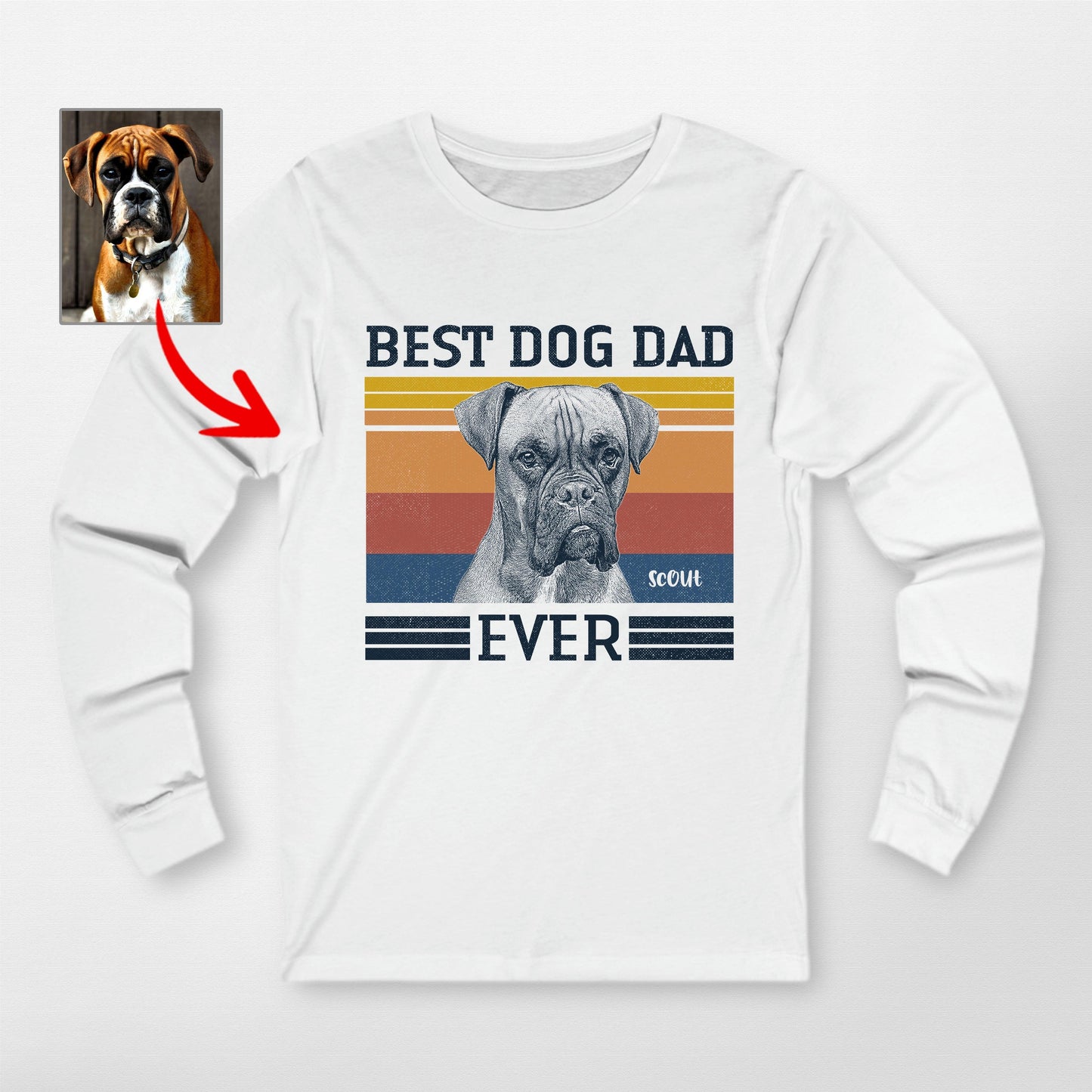 Best Dog Dad Ever Long Sleeve Shirt (view 4)