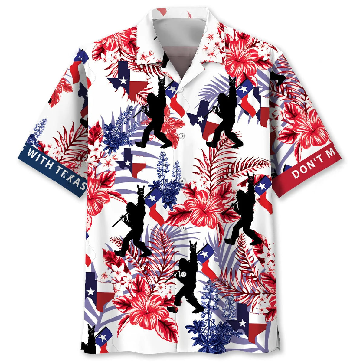 Bigfoot Don T Mess with Texas Hawaiian Shirt