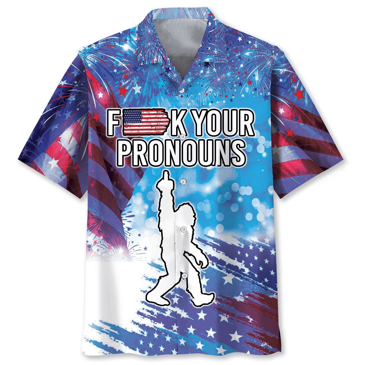Bigfoot F K Your Pronouns Hawaiian Shirt