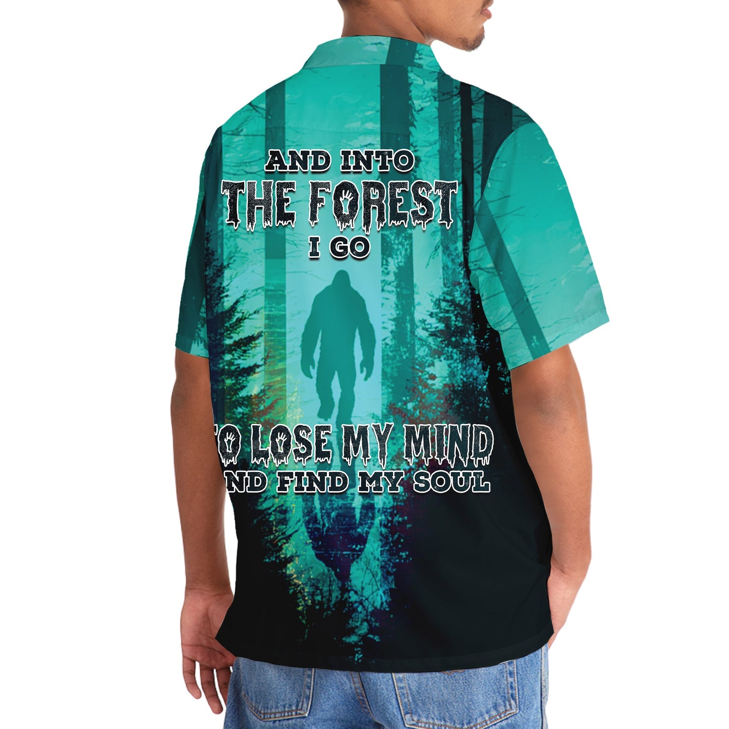 Bigfoot Into the Forest Hawaiian Shirt