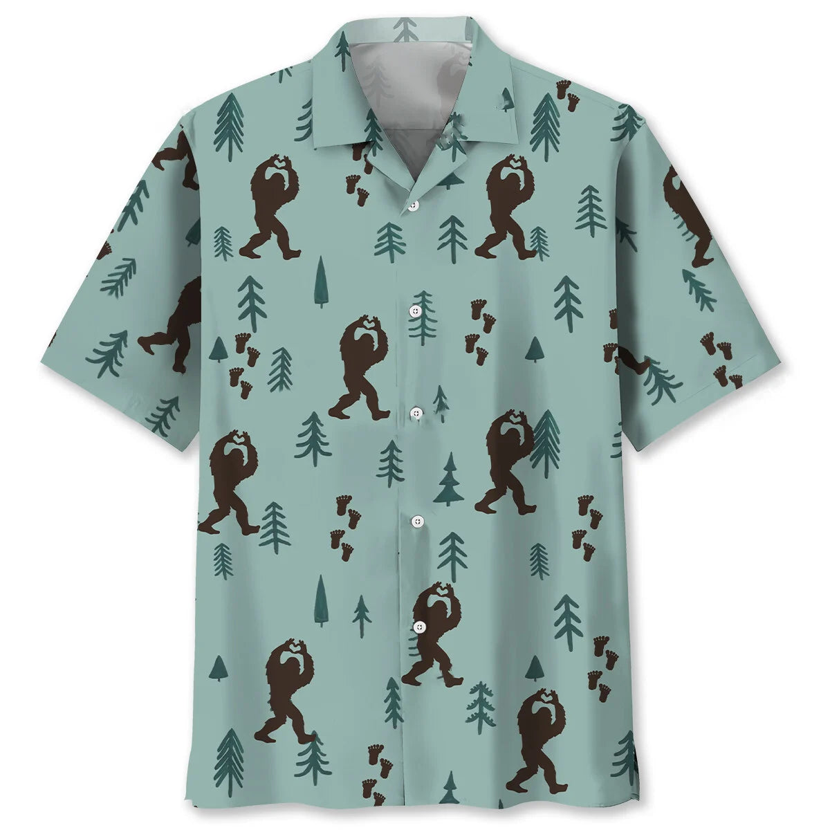 Bigfoot Silhouette Hawaiian Shirts