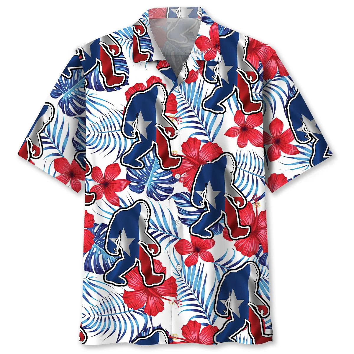 Bigfoot Texas Hawaiian Shirt