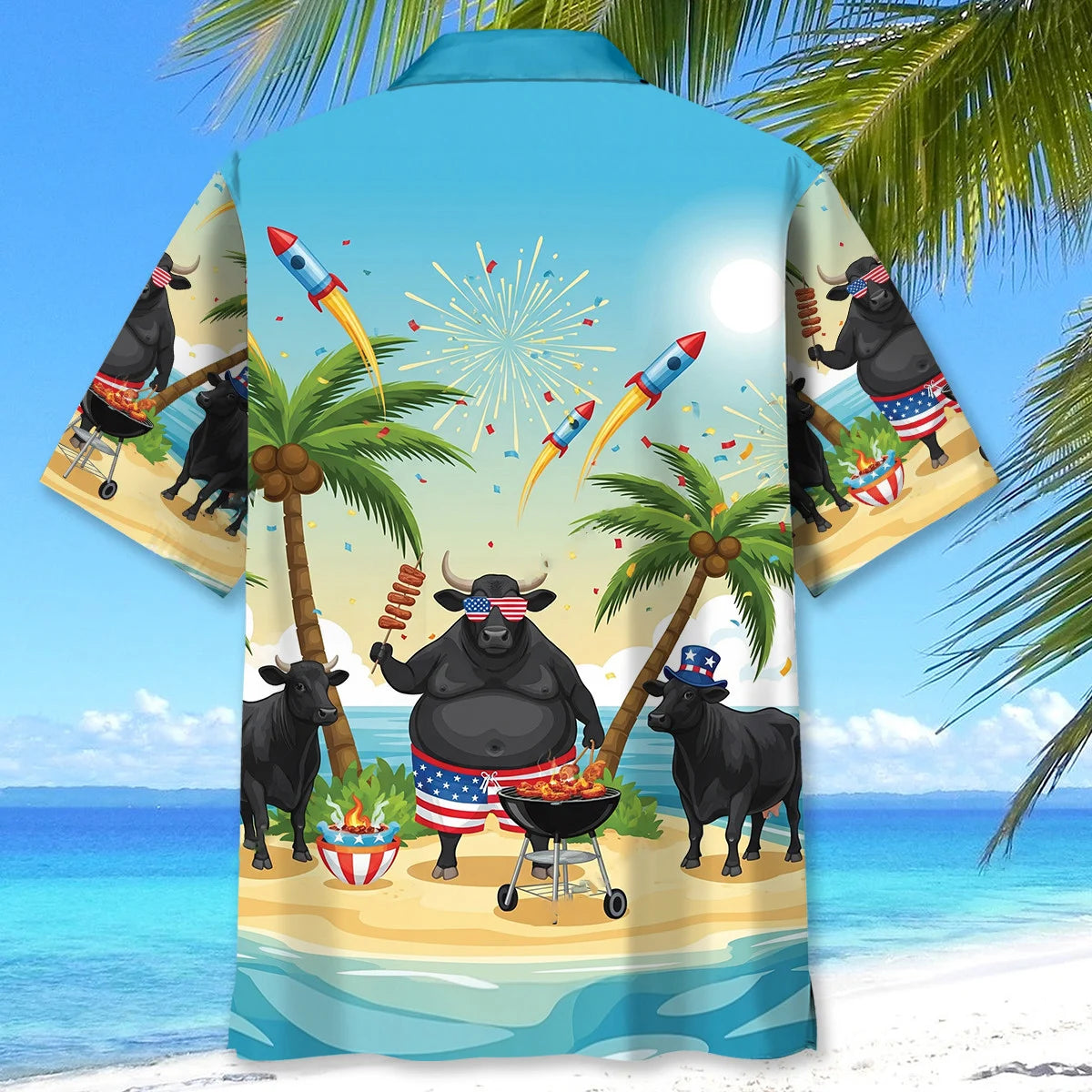 Black Angus Grilling Bbq Hawaiian Shirt