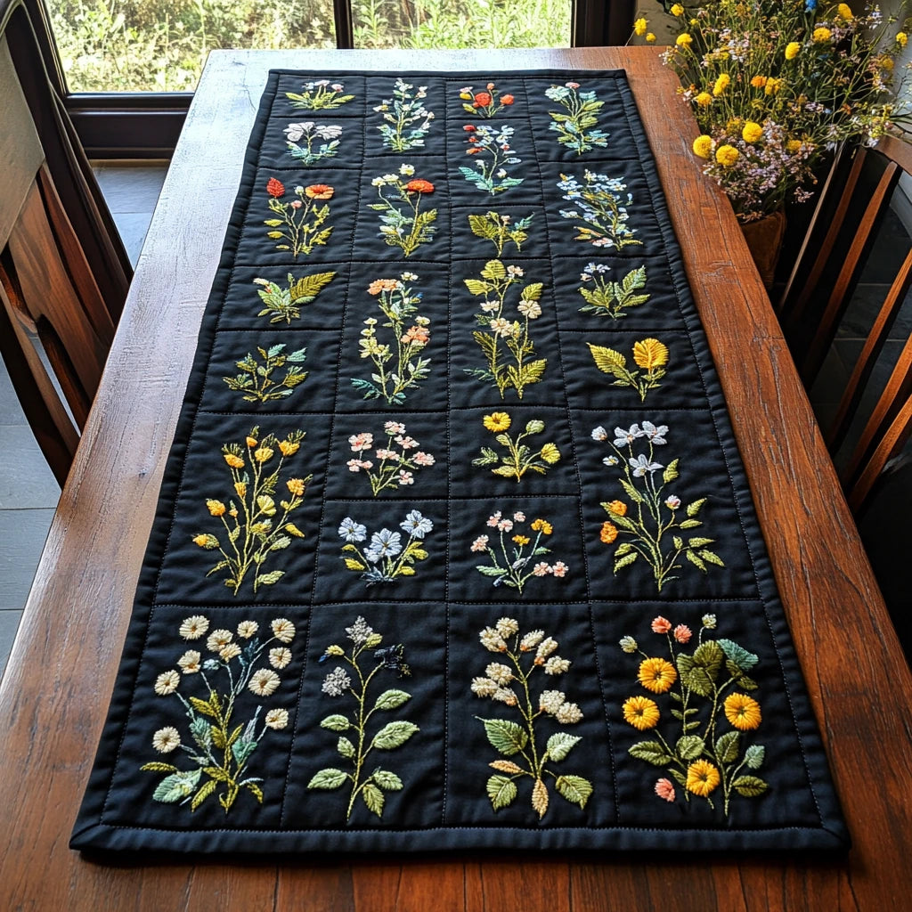 Bloom Path Quilted Table Runner