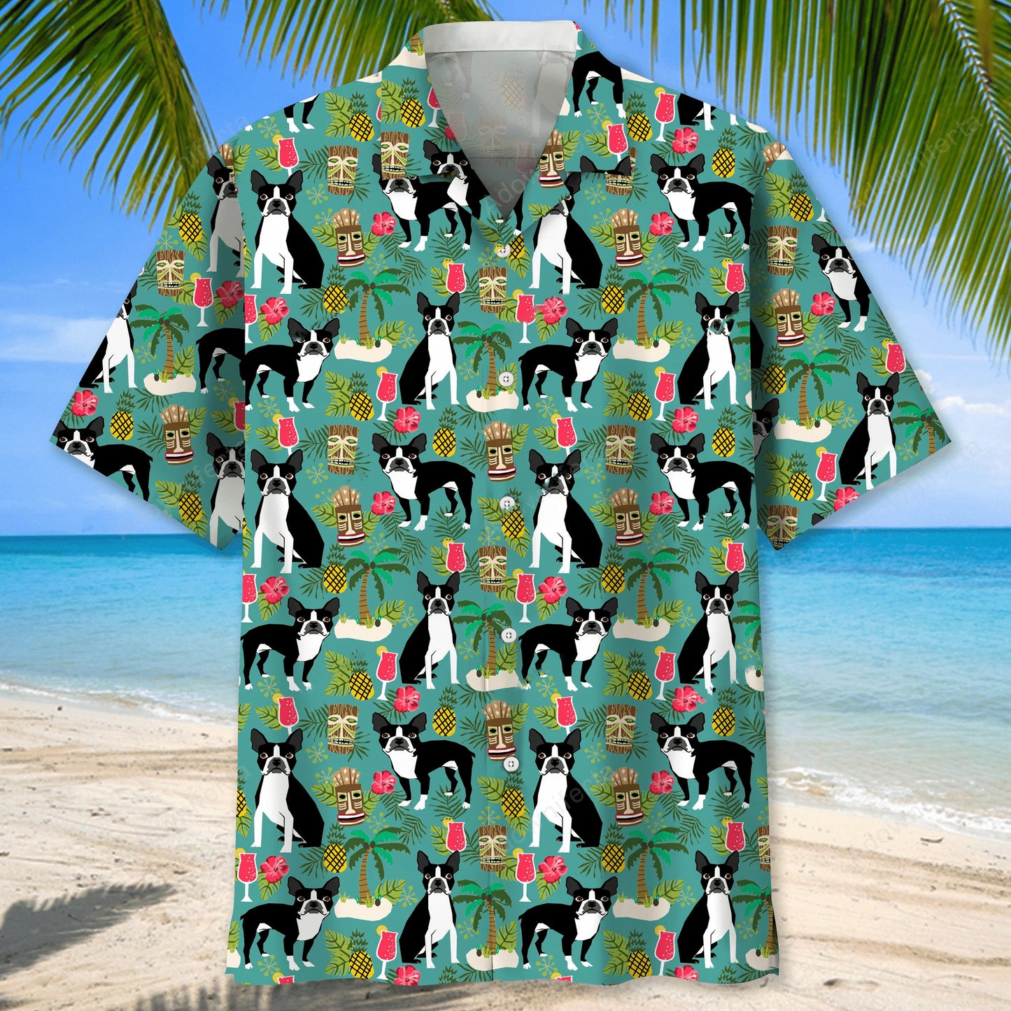Boston Hawaiian Beach Hawaiian Shirt