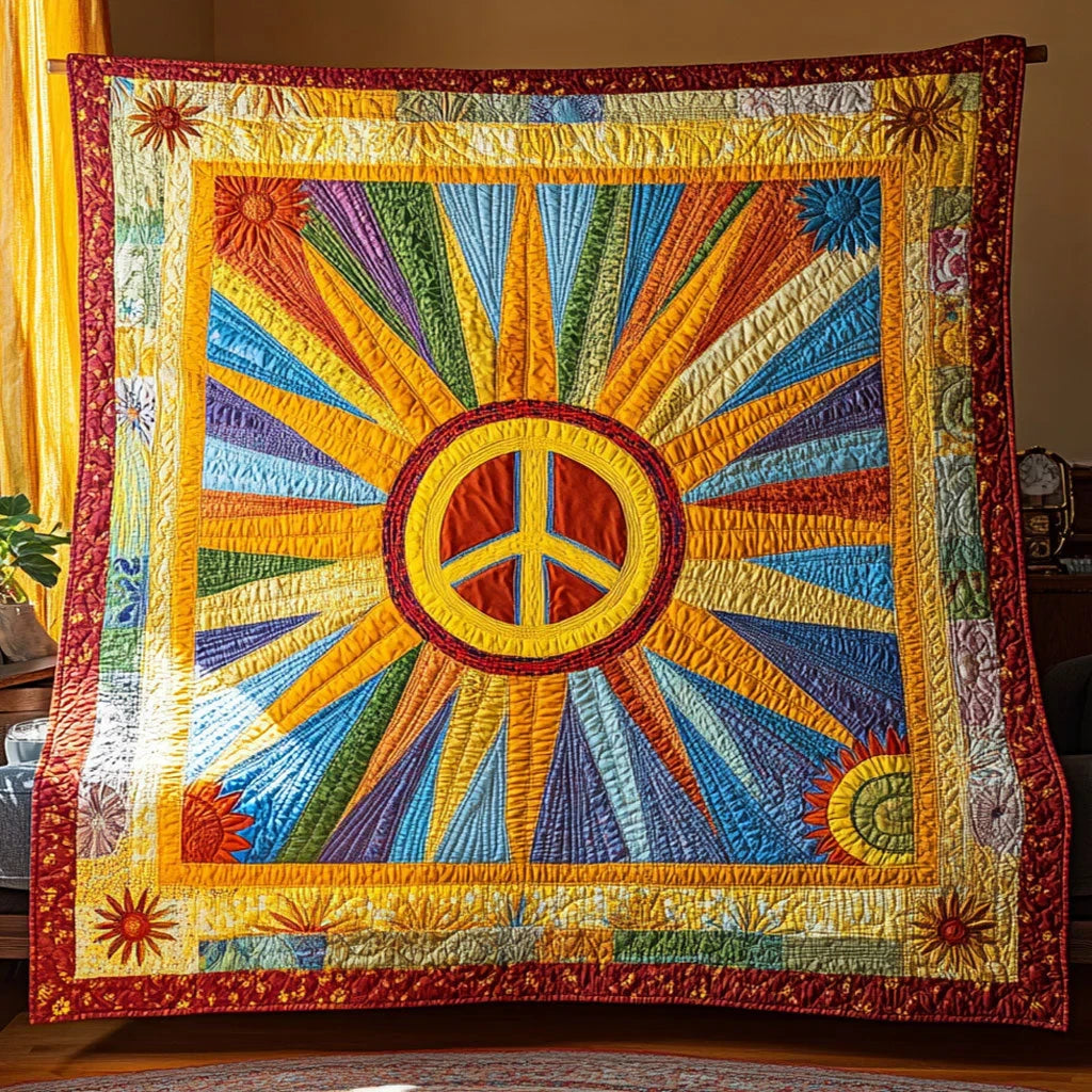 Bright Peace Quilt Blanket