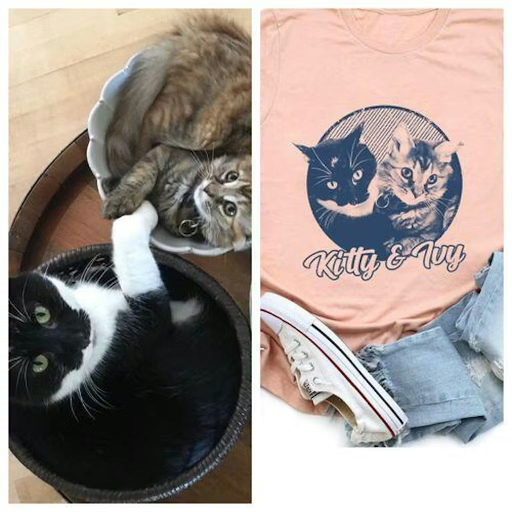 Brilliant Personalized Cat Bella Canvas Unisex T-Shirt (view 11)