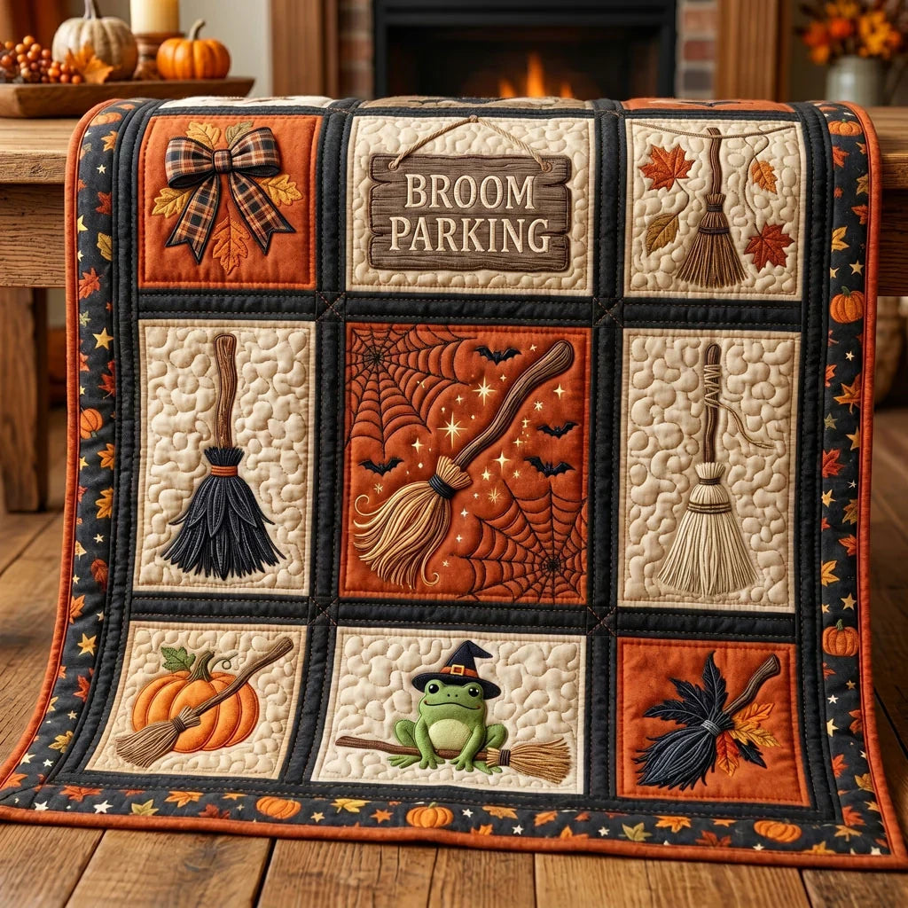 Broom Parking Quilt Blanket