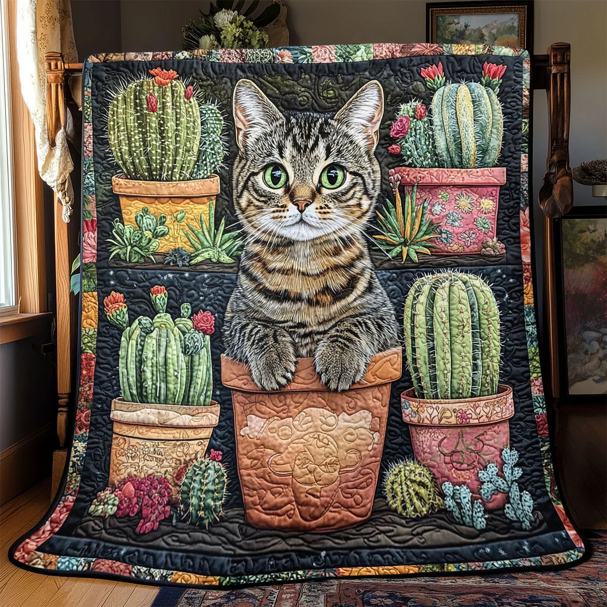 Cacti Lover Quilt Blanket