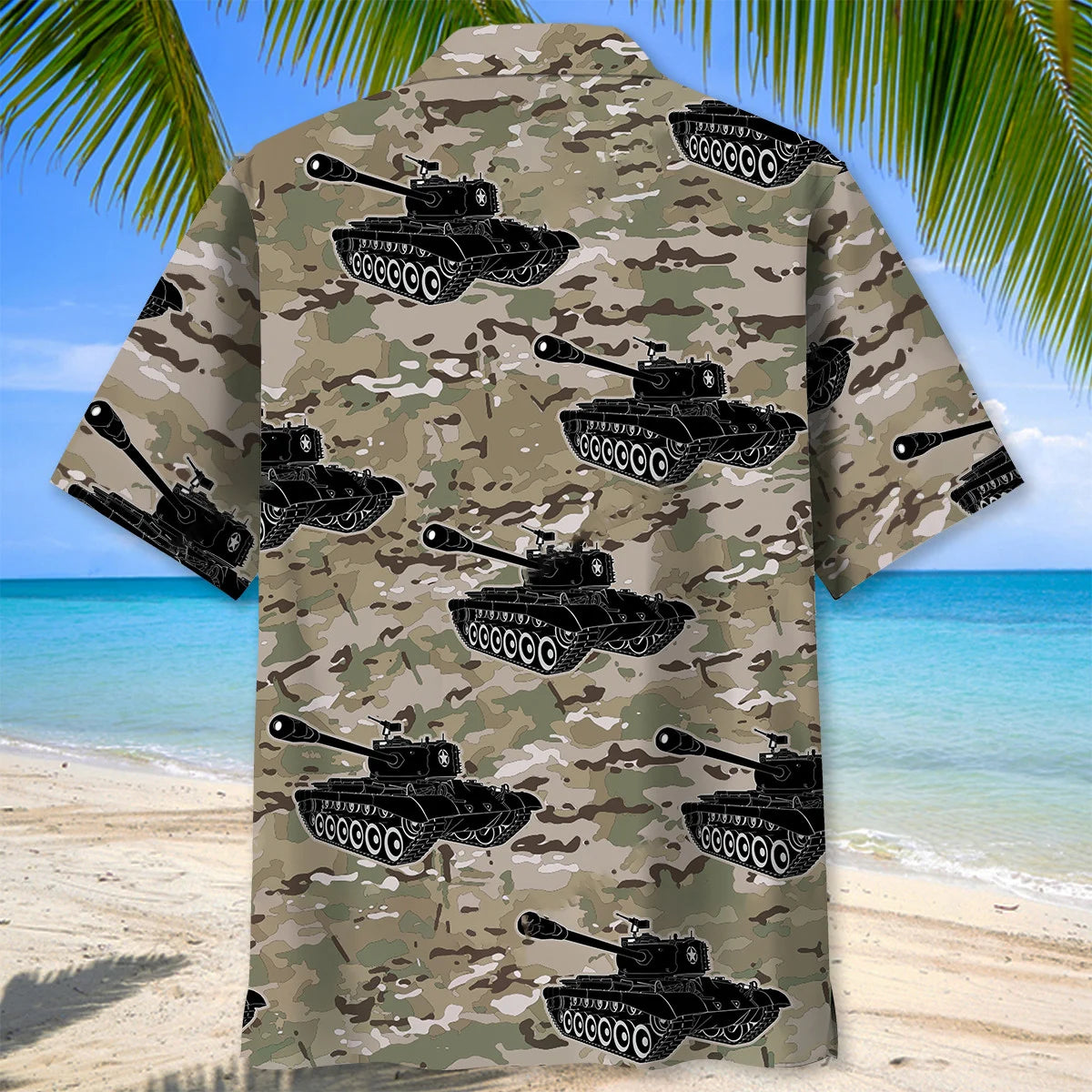 Camo Tank M4 Hawaiian Shirt