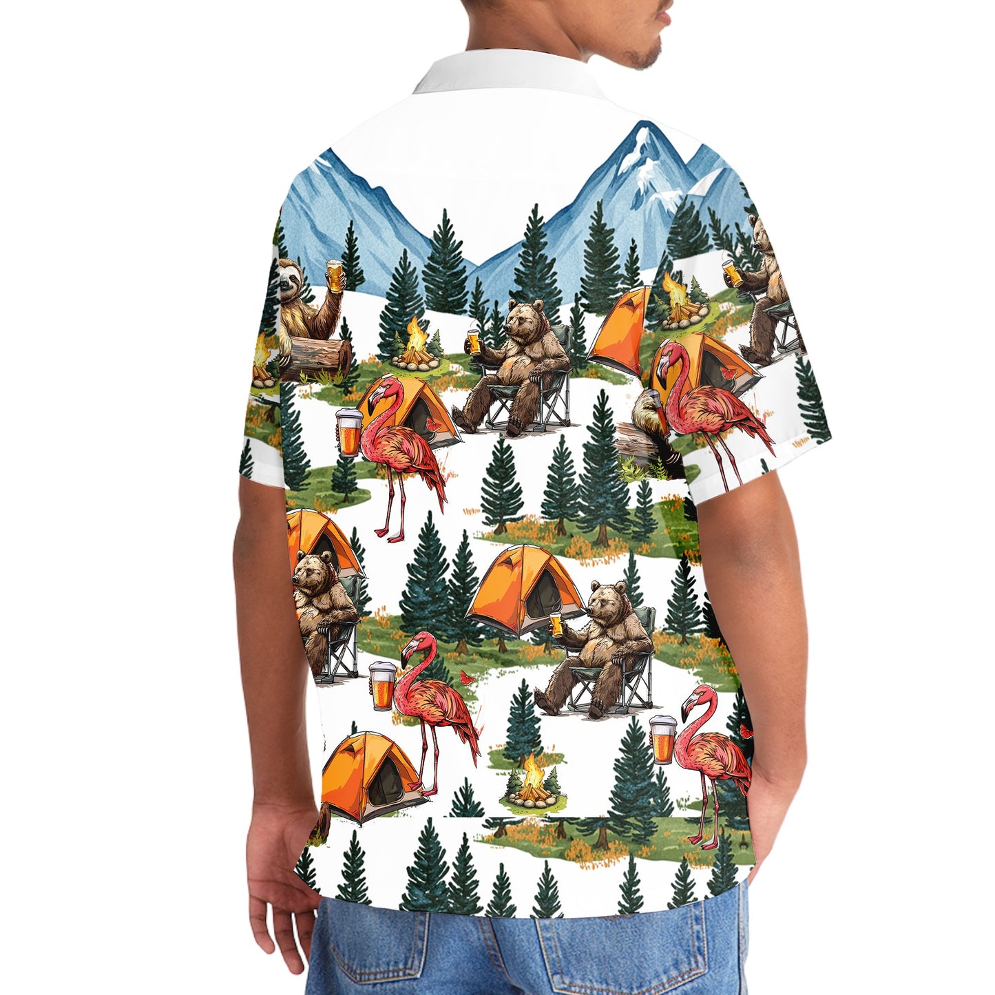 Camping Crew in the Woods Hawaiian Shirt - 3XL - hawaiian shirt