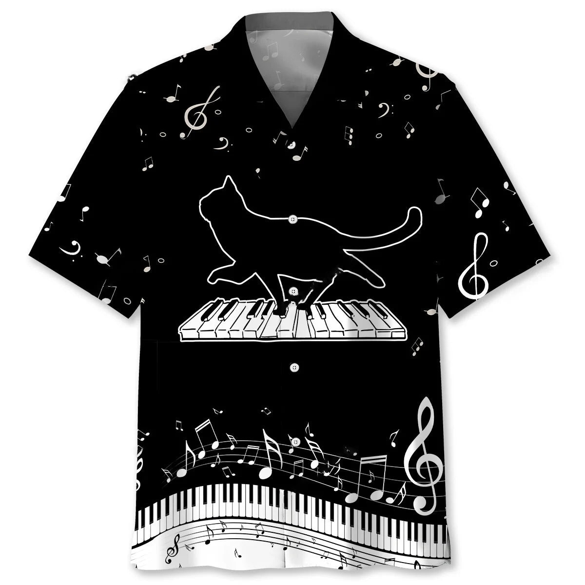 Cat Walk Piano Hawaiian Shirt