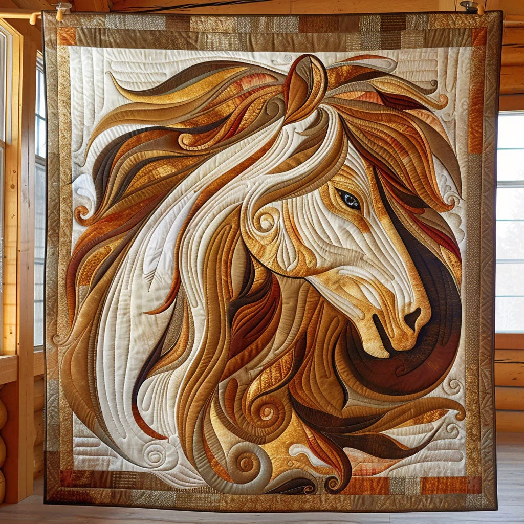Charming Horse Quilt Blanket