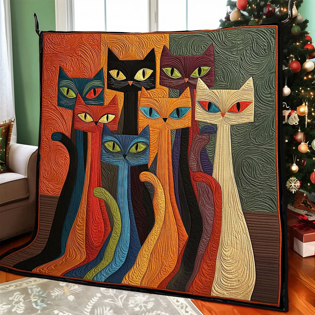 Chic Meow Quilt Blanket