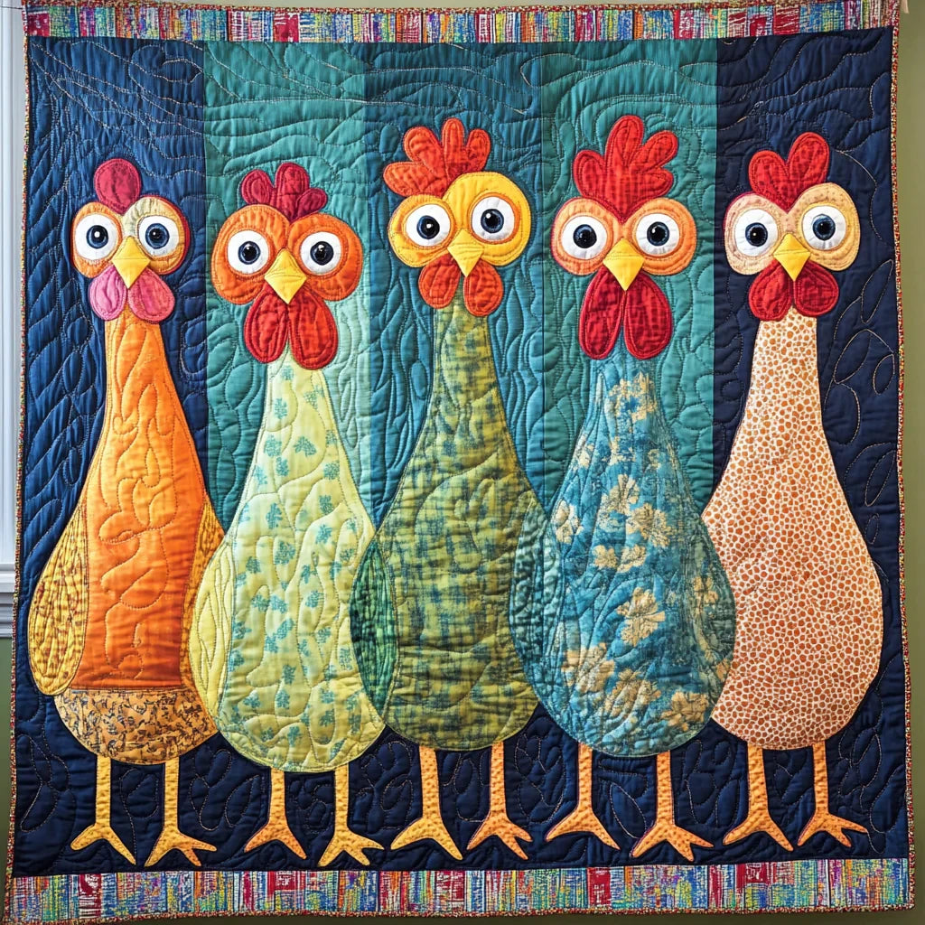 Chickens Quilt Blanket