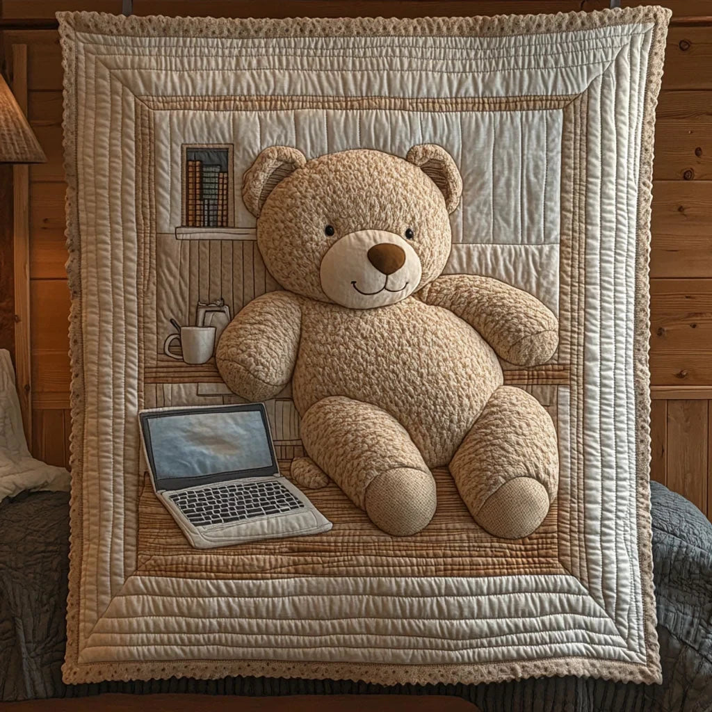 Chilling Teddy Quilt Blanket