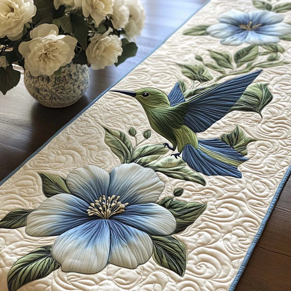 Chirping Beauty Quilted Table Runner