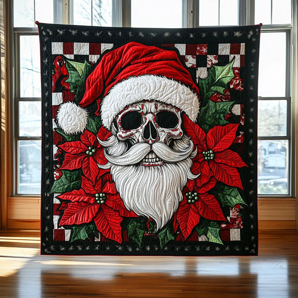 Christmas Skull Magic Quilt Blanket