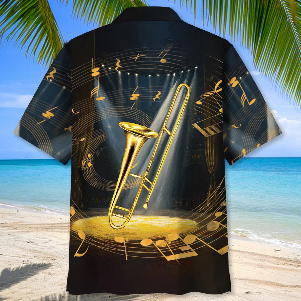 Classic Vintage Trombone Hawaiian Shirt
