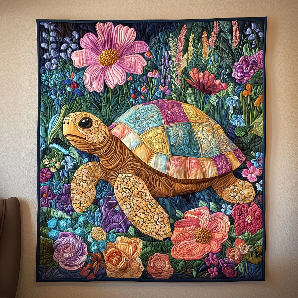 Colorful Turtoise Quilt Blanket