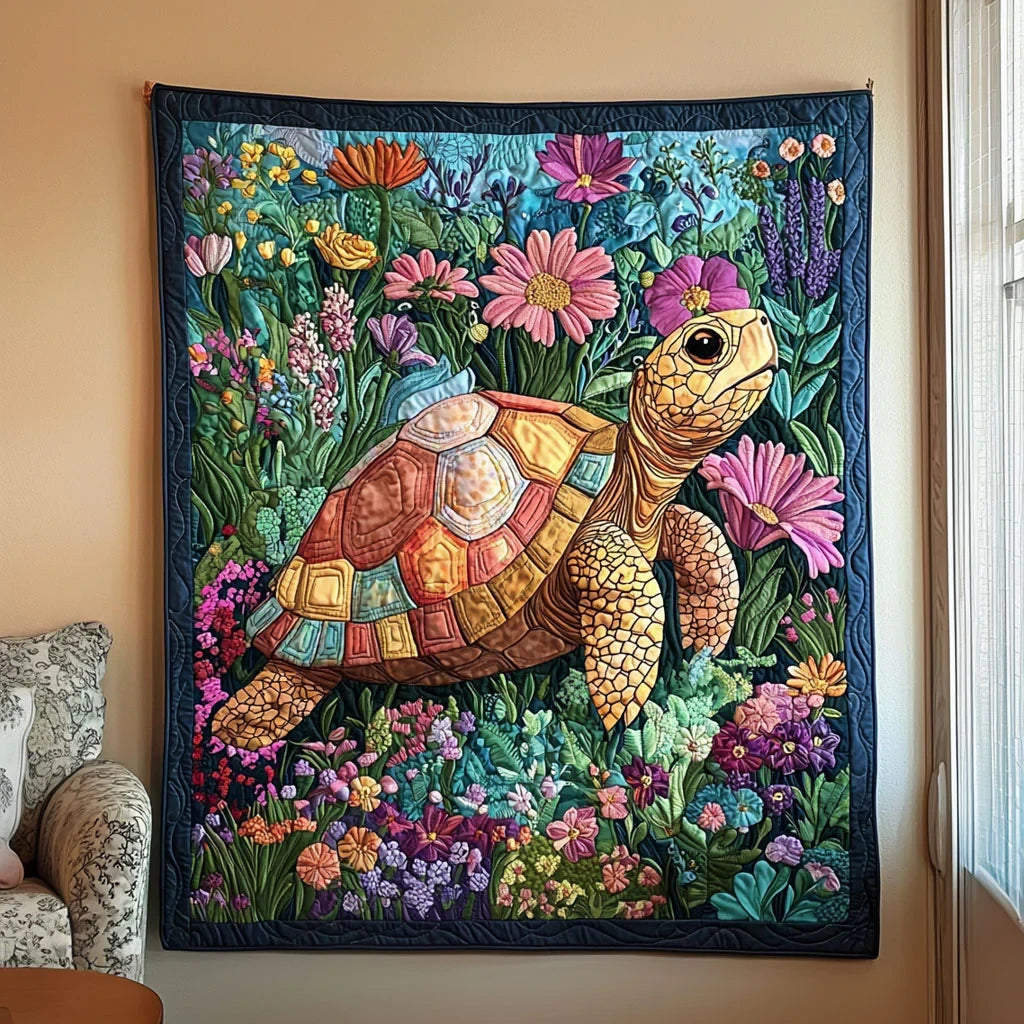 Colorful Turtoise Quilt Blanket